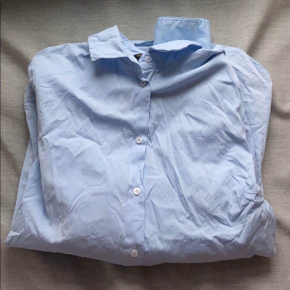 Zara Tops - Womens Blue Zara Basic Button-Down Shirt